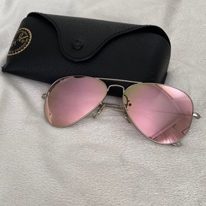 Ray-Ban pink mirror sunglasses